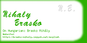 mihaly brasko business card